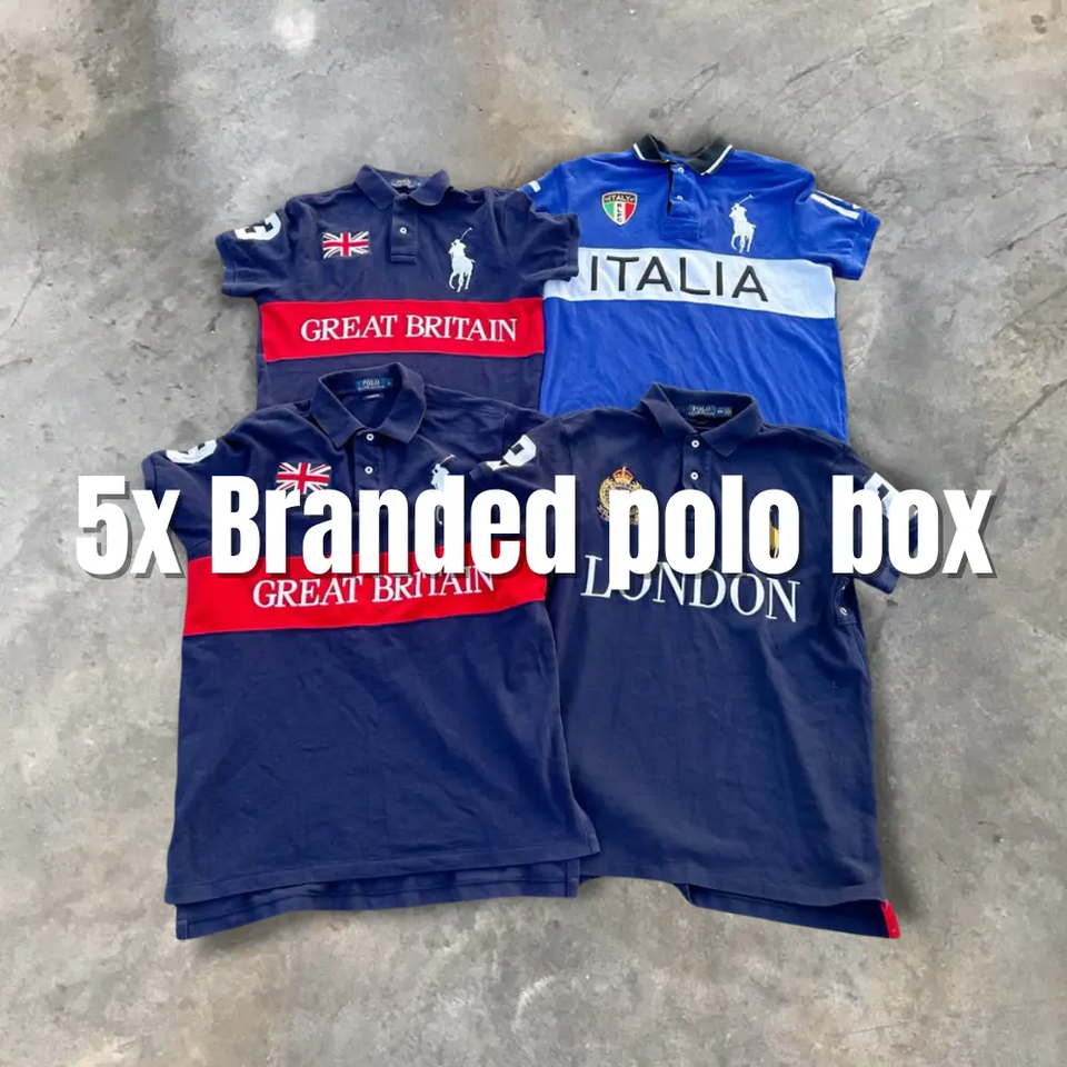 5x Branded Polo Box Resell Europe
